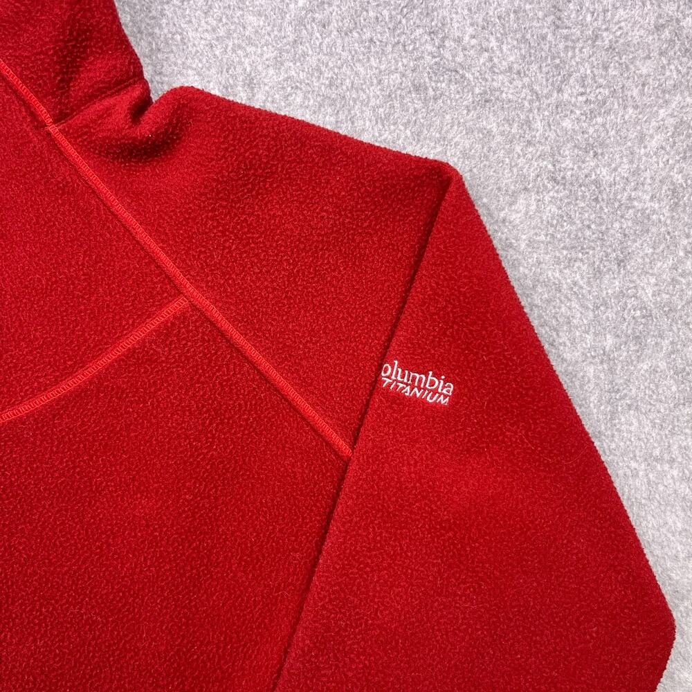 columbia‎ titanium omni heat sweatshirt red fleece 1/2 zip small - Picture 3 of 8